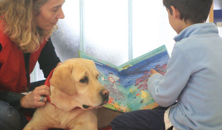 Los perros ayudan en los procesos de aprendizaje y refuerzan la autoestima de los menores cuando aprenden a leer