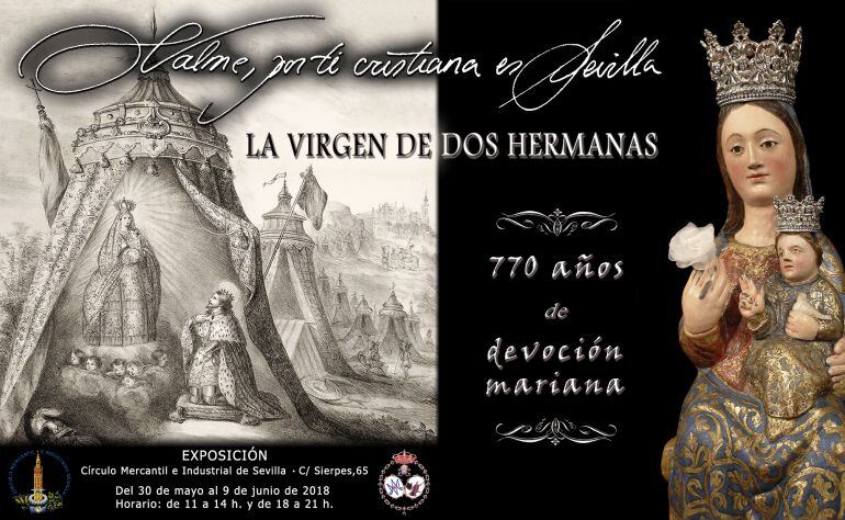 Cartel de la exposición dedicada a la Virgen de Valme en el Círculo Mercantil