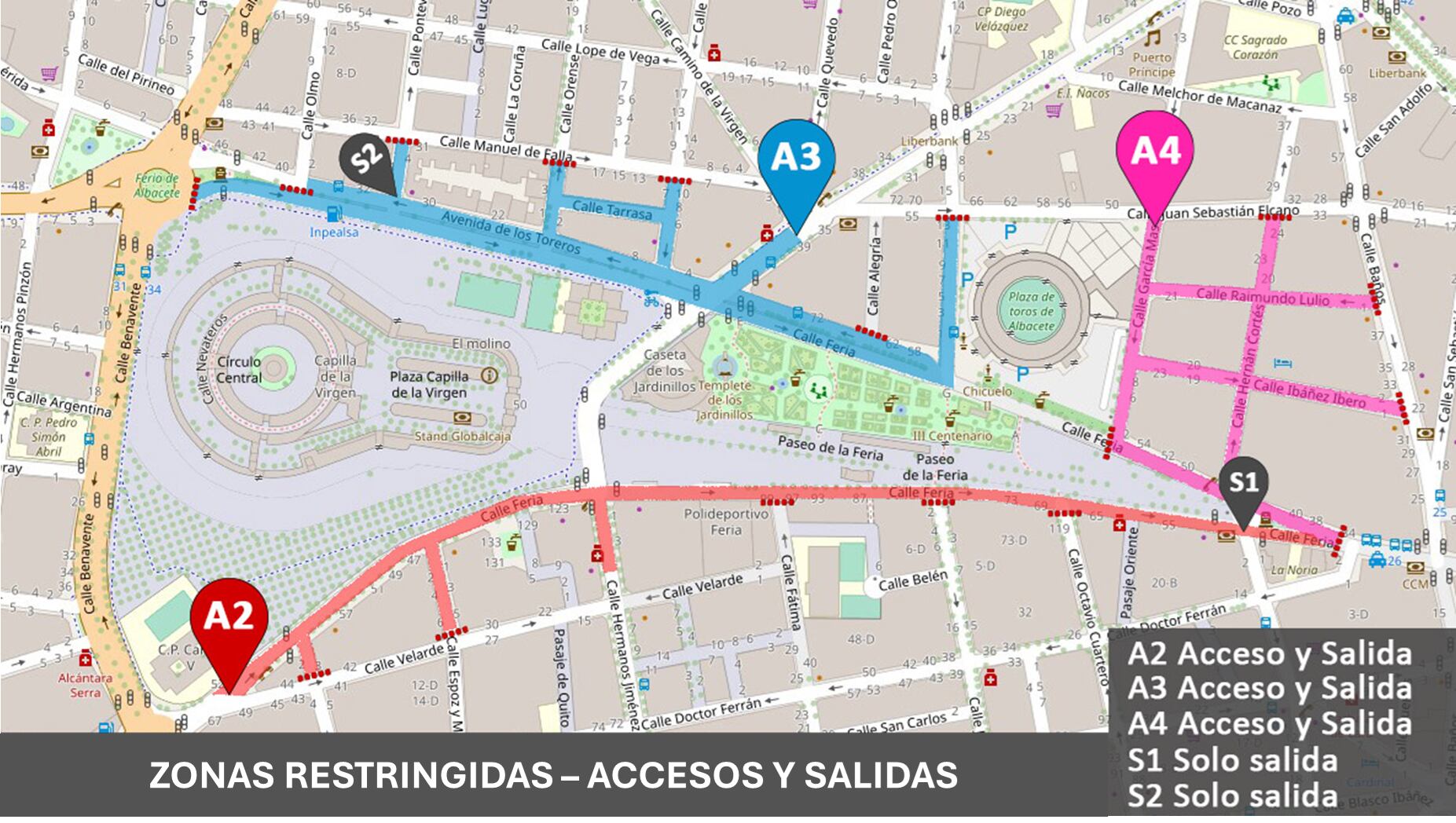 Plano del barrio de la Feria. Imagen del Ayuntamiento de Albacete.