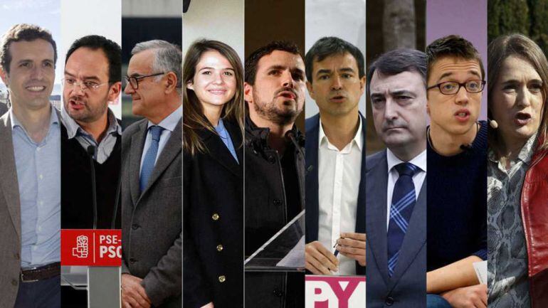 Participantes del debate a nueve que organiza