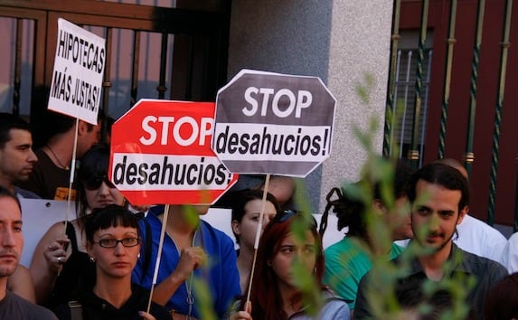 Una de las protestas de la plataforma Stop Desahucios