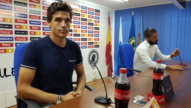 Fran Miranda en la sala de prensa del Rico Pérez