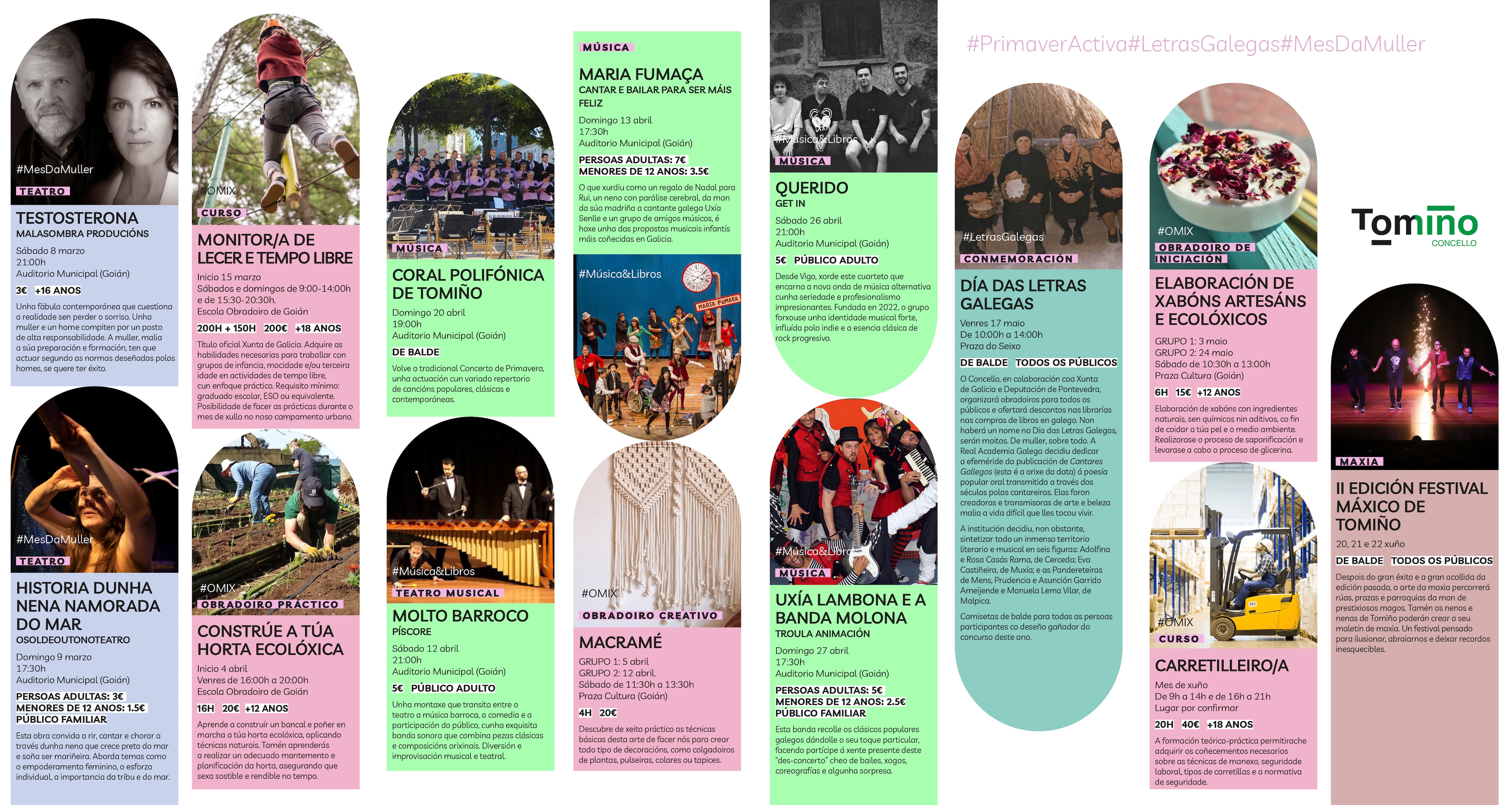 Cartel de la Primavera Cultural de Tomiño para este 2025