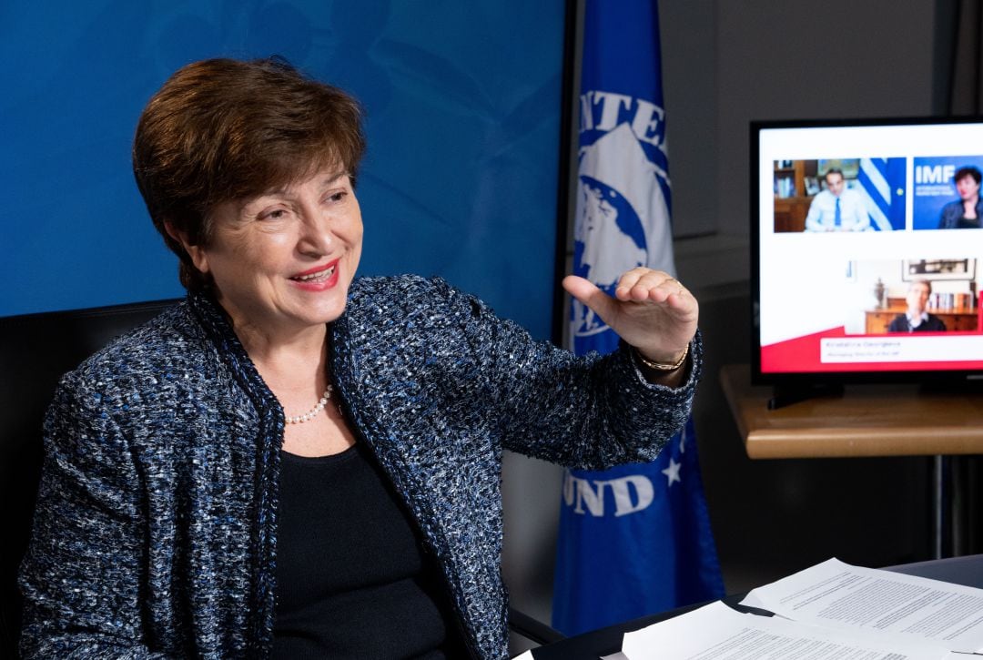 La directora gerente del Fondo Monetario Internacional, Kristalina Georgieva, durante una reunión el pasado noviembre