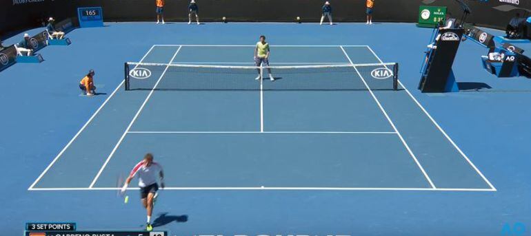 El momento en el que Pablo Carreño contactó con la pelota