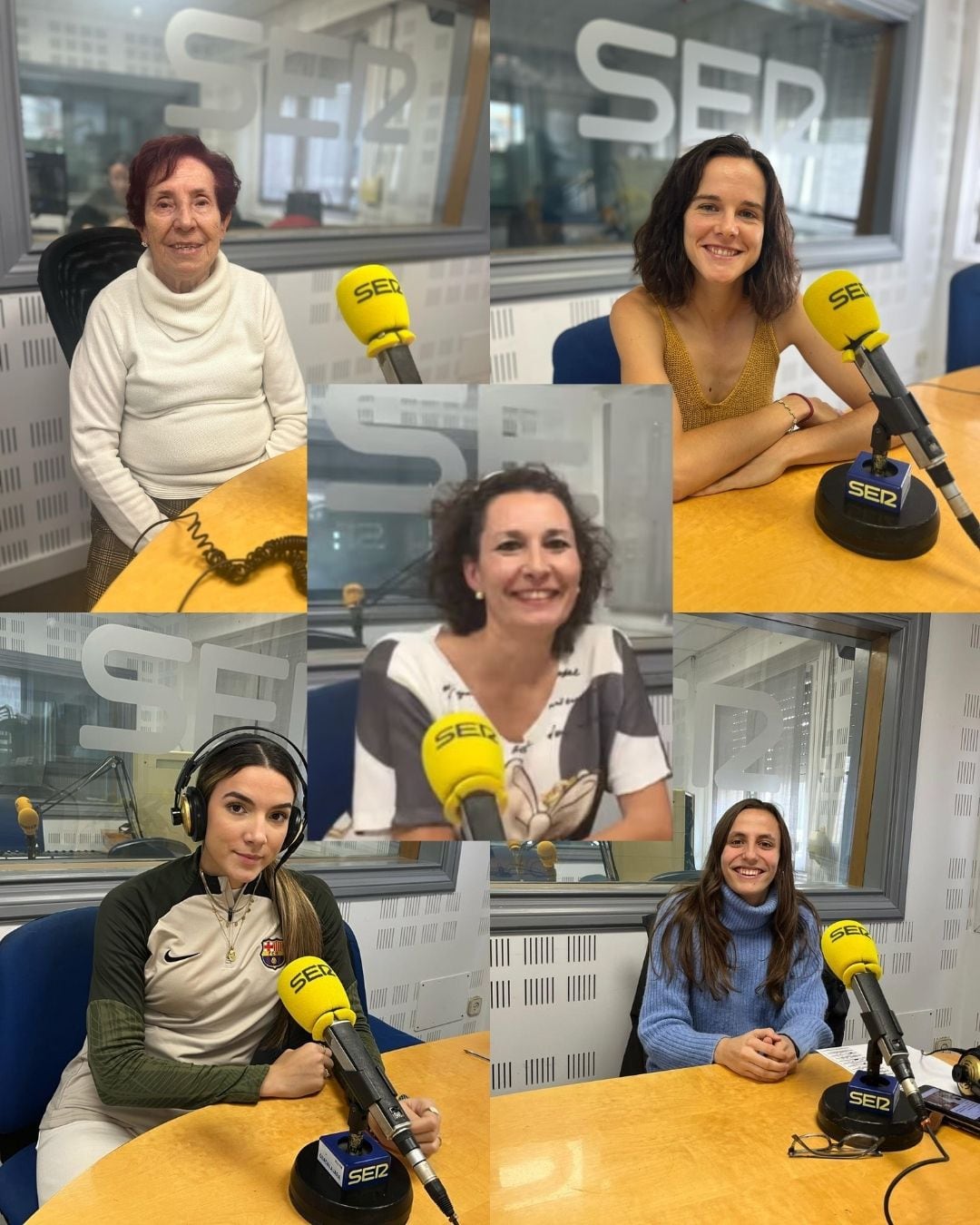 Isabel Muñoz, Ana Lozano, Carmen Rosales, Sonia Reyes y Noelia de las Heras. Foto: SER GU