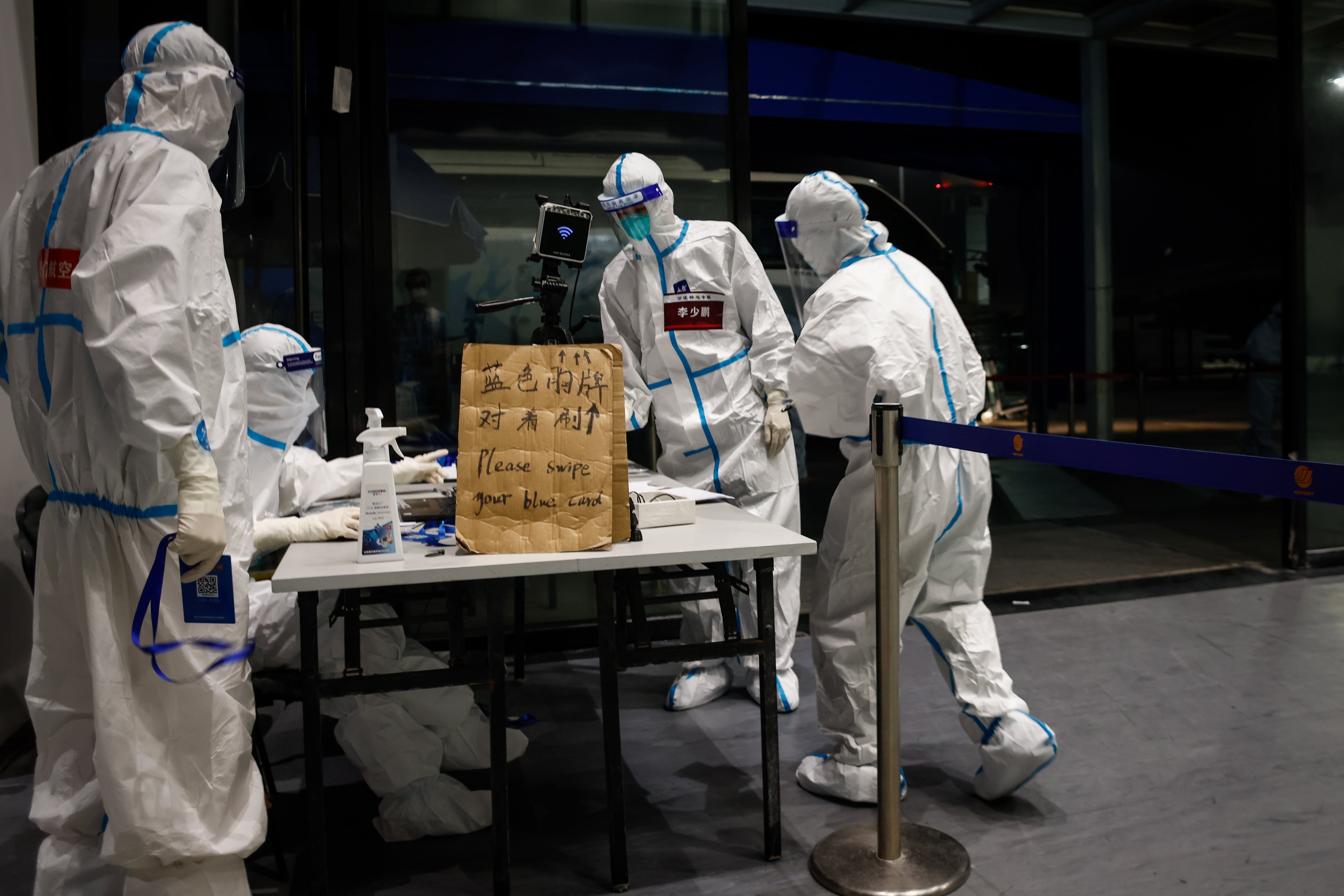 Imagen de archivo durante la pandemia de COVID-19 en China.