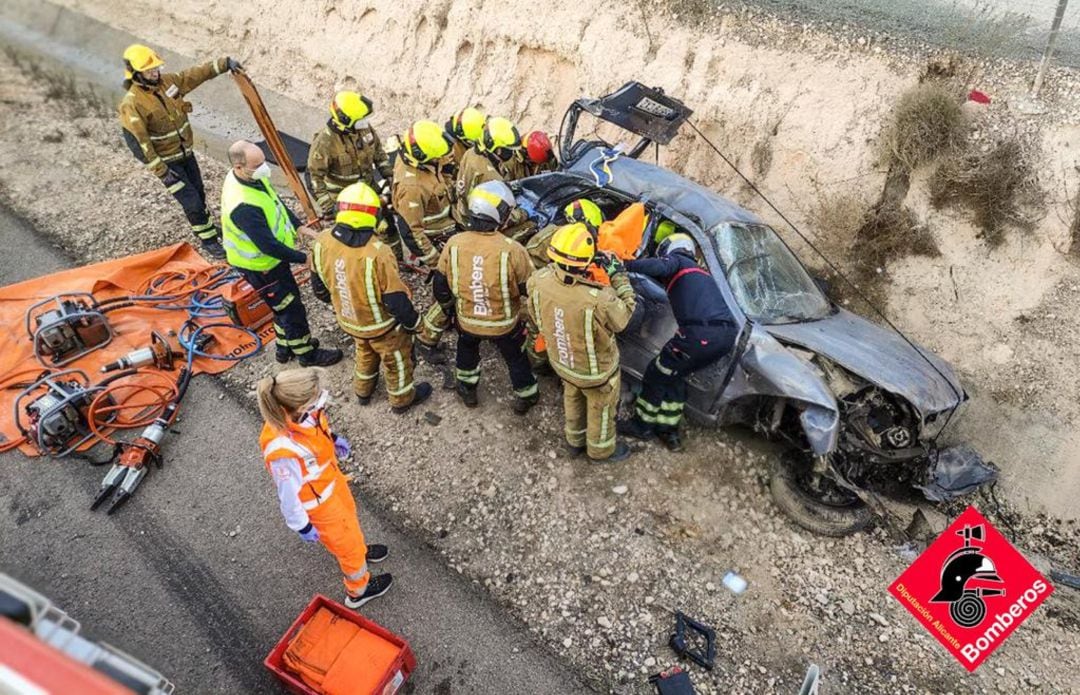 Accidente de tráfico a la altura de Monforte del Cid 