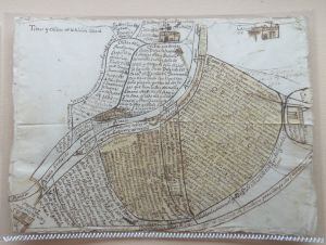 Mapa de una finca de Los Pedroches incluida en la dote de una novicia para ingresar en el convento