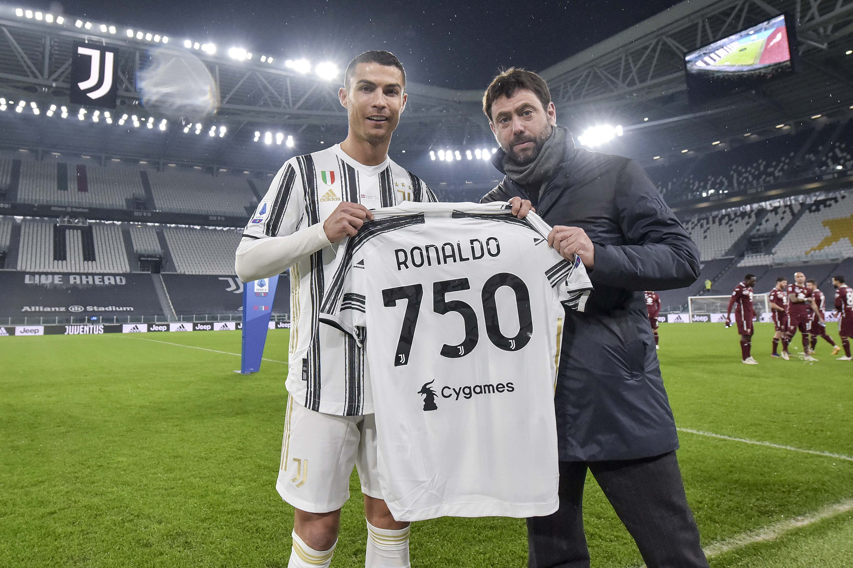 Andrea Agnelli y Cristiano Ronaldo con la Juventus