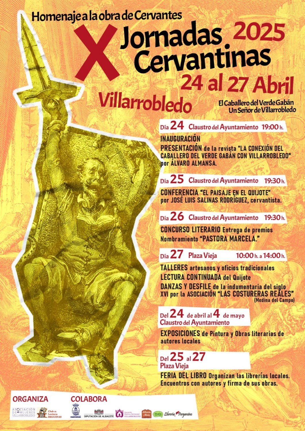 Cartel de las X Jornadas Cervantinas de Villarrobledo