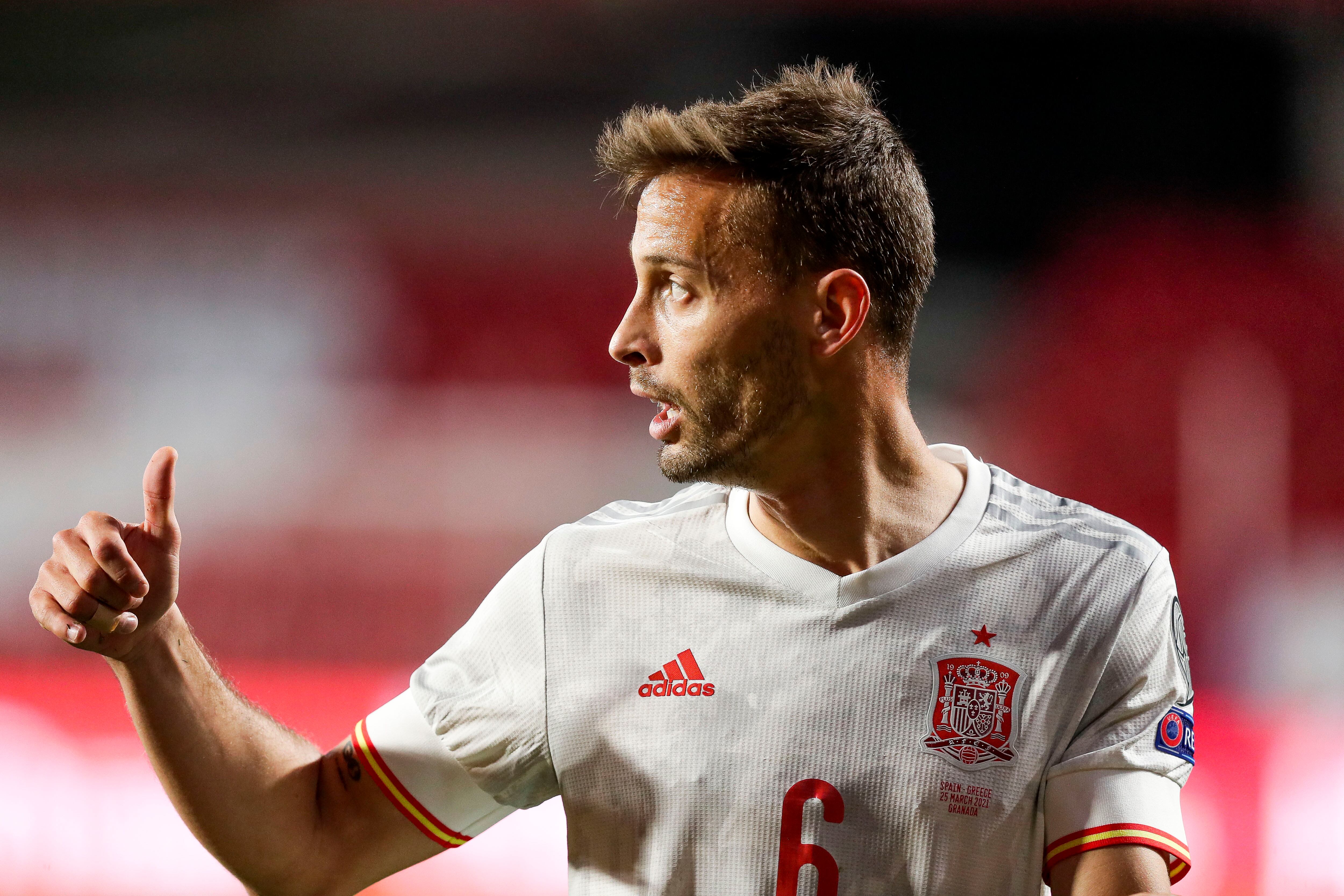 GRANADA, SPAIN - MARCH 25: Sergio Canales of Spain during the  World Cup Qualifier  match between Spain  v Greece at the Estadio Municipal Nuevo Los Carmenes  on March 25, 2021 in Granada Spain (Photo by David S. Bustamante/Soccrates/Getty Images)