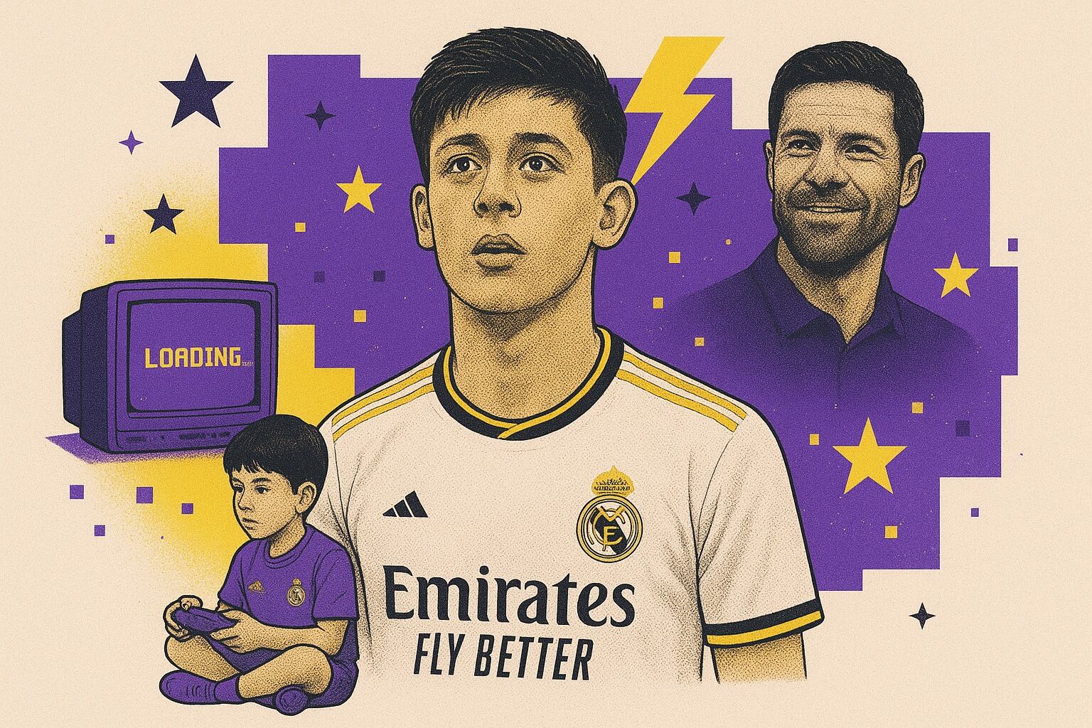 Arda Güler, en un diseño propio de la PlayStation