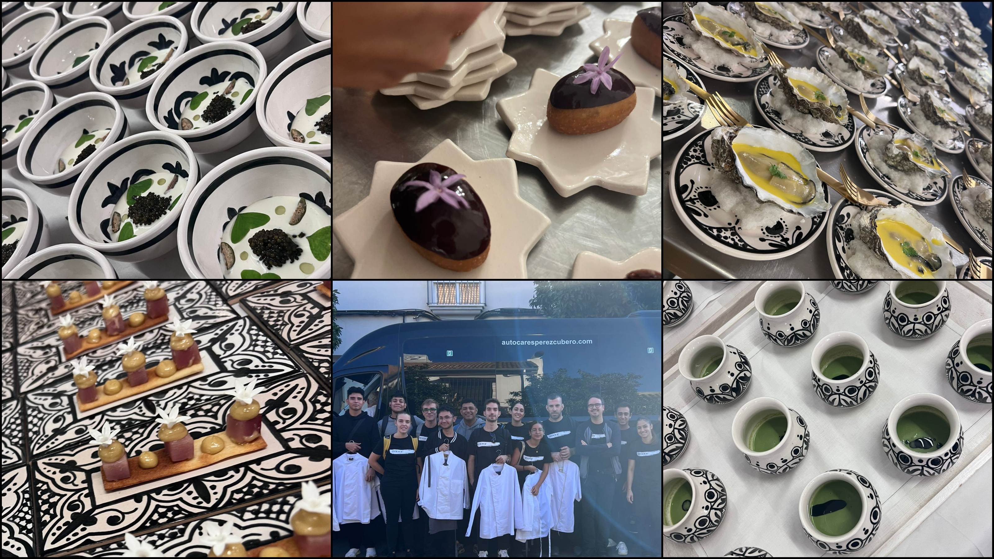 Algunos de los platos de la cena de gala de la Cumbre Europea de Granada.