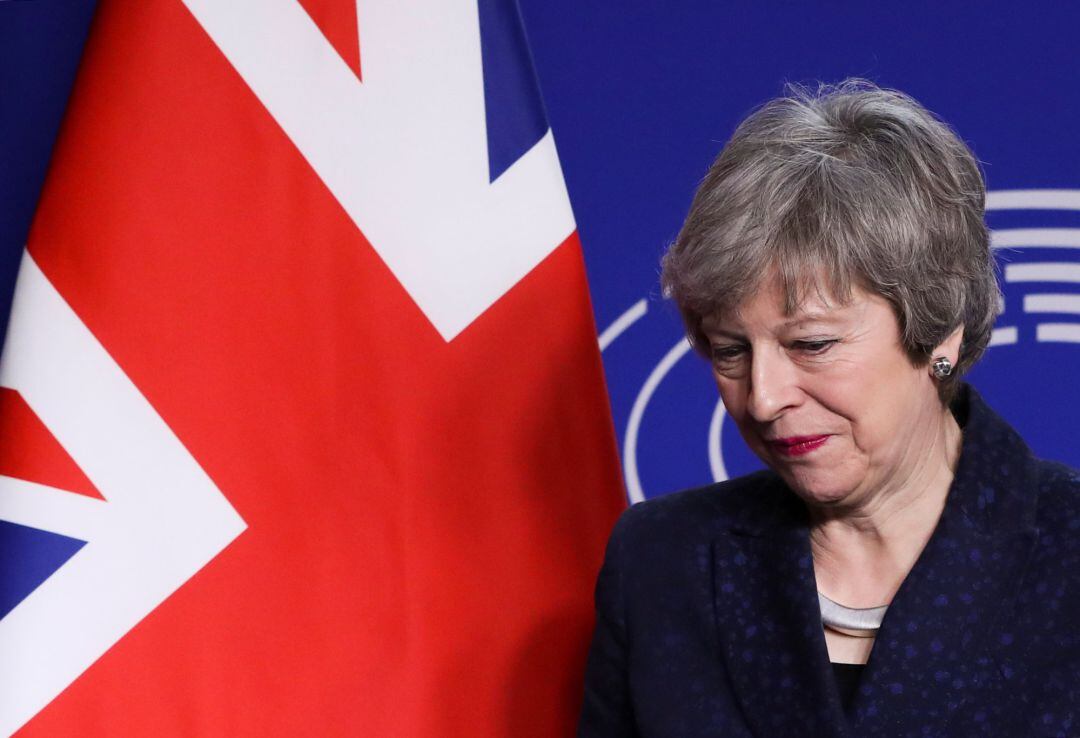 La Primer Ministra Británica Theresa May en Bruselas