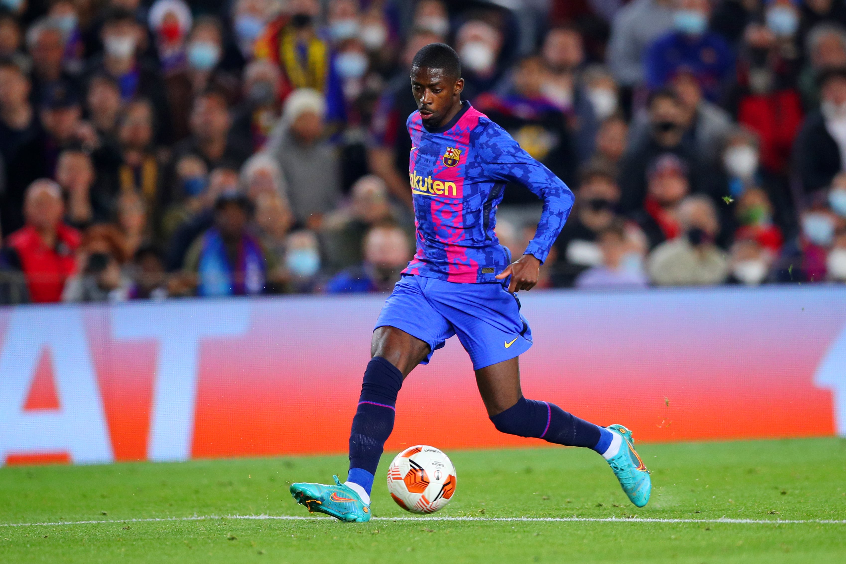 Dembélé durante el partido contra el Nápoles