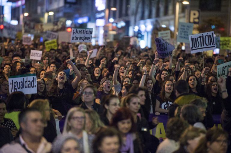Manifestación contra la violencia de género