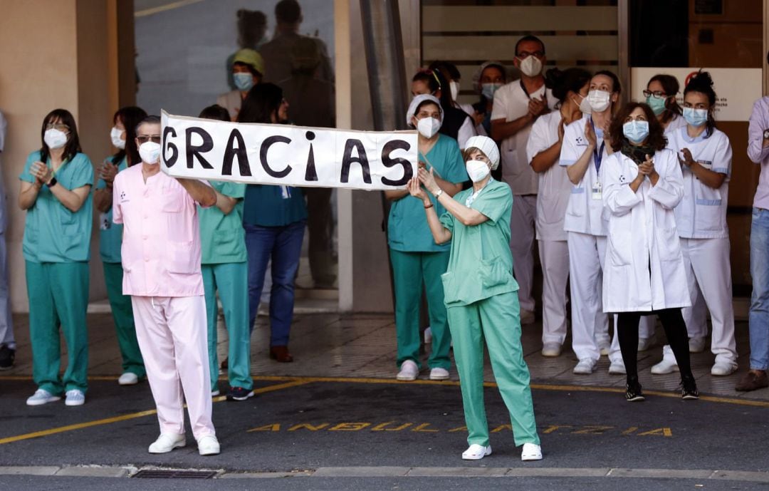 Personal sanitario del hospital vizcaíno de Cruces.