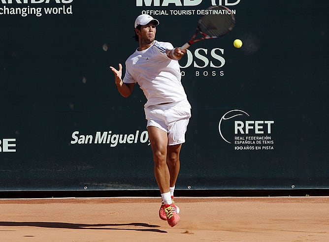 Verdasco, durante un entrenamiento