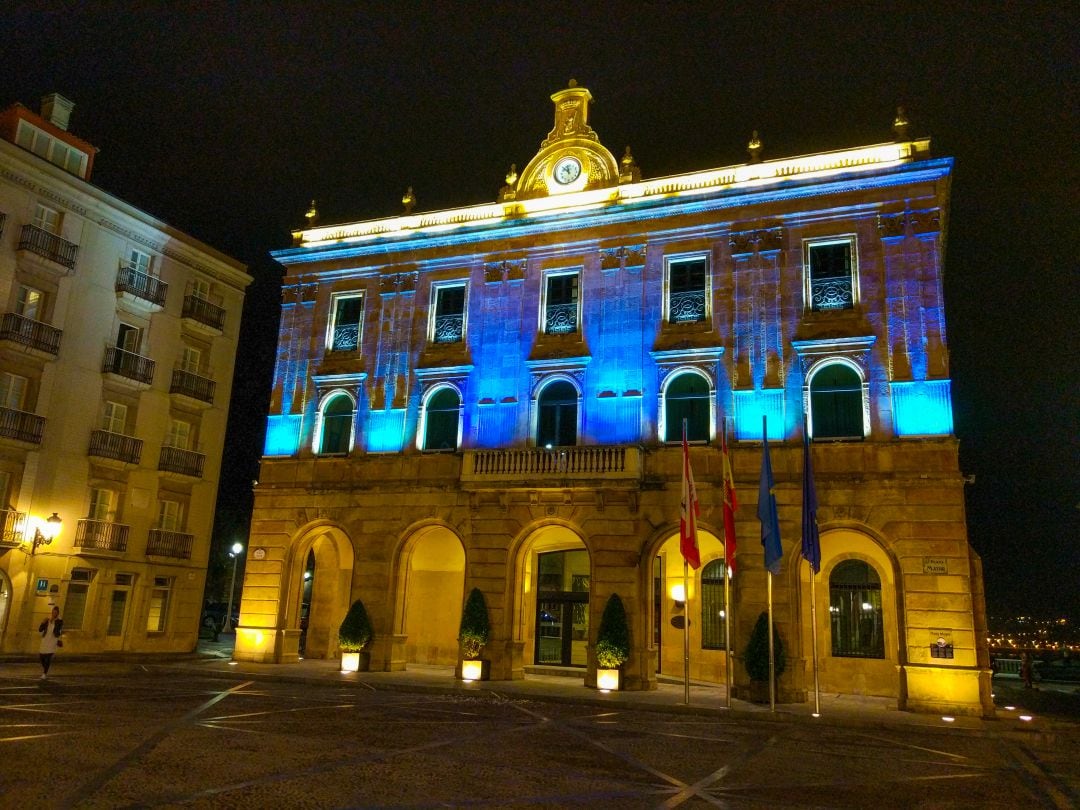 Ayuntamiento de Gijón en la Plaza Mayor. 