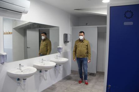 Vestuarios de la nave de servicios municipales de Cuéllar