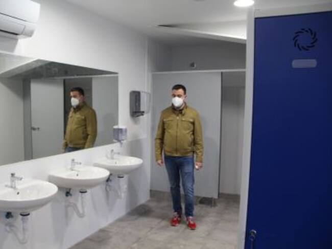 Vestuarios de la nave de servicios municipales de Cuéllar