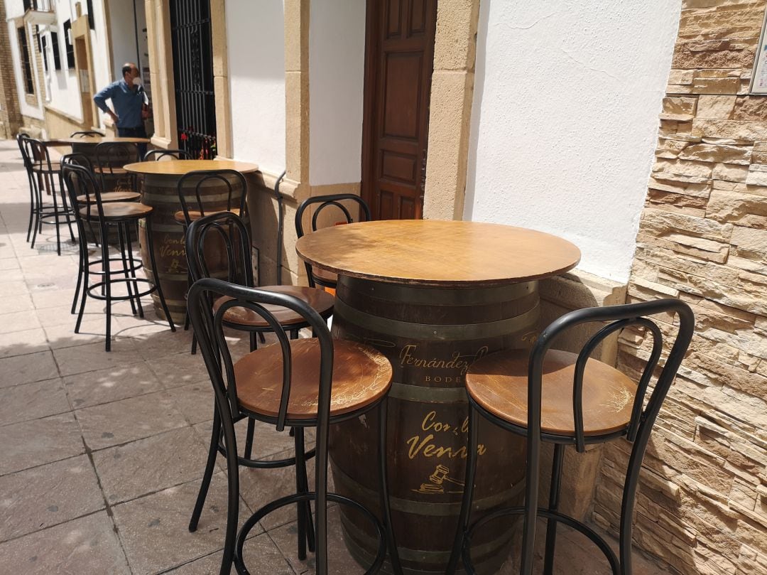 Terraza de un comercio hostelero de Ronda