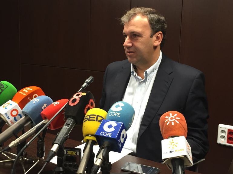 El empresario gaditano en rueda de prensa
