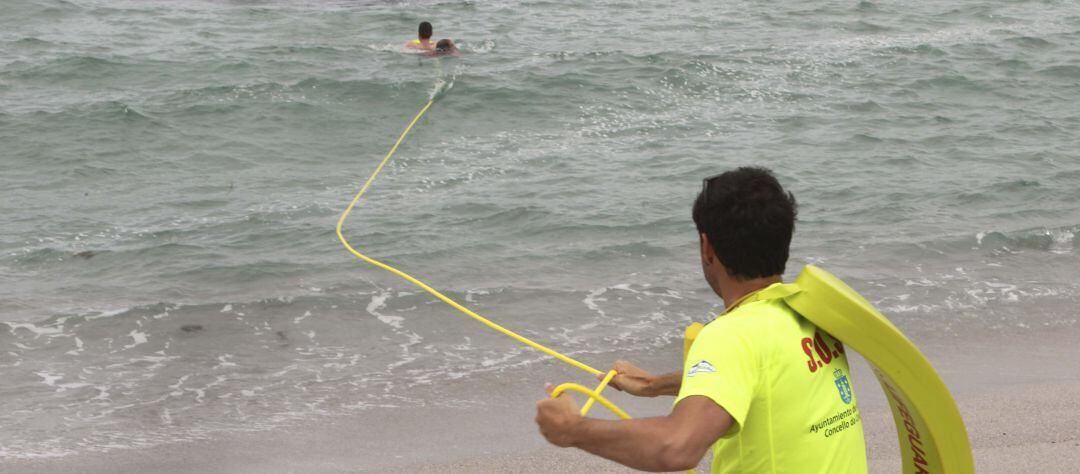 Simulacro de rescate en la playa