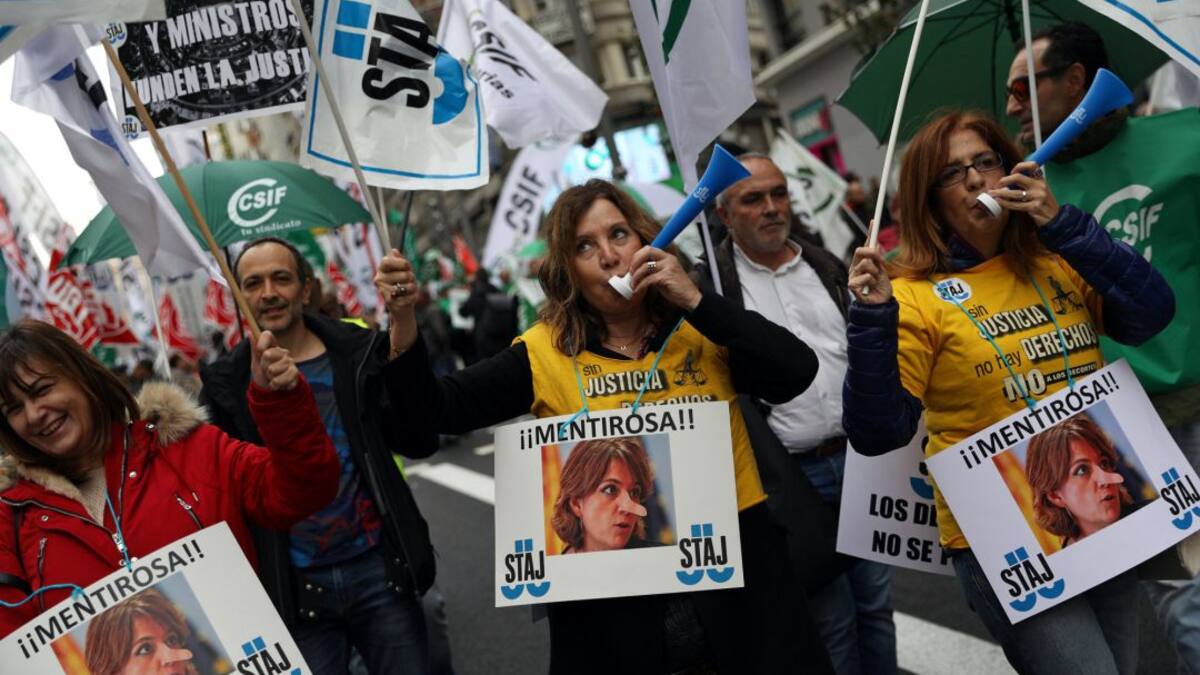 La huelga de jueces y fiscales supera las expectativas