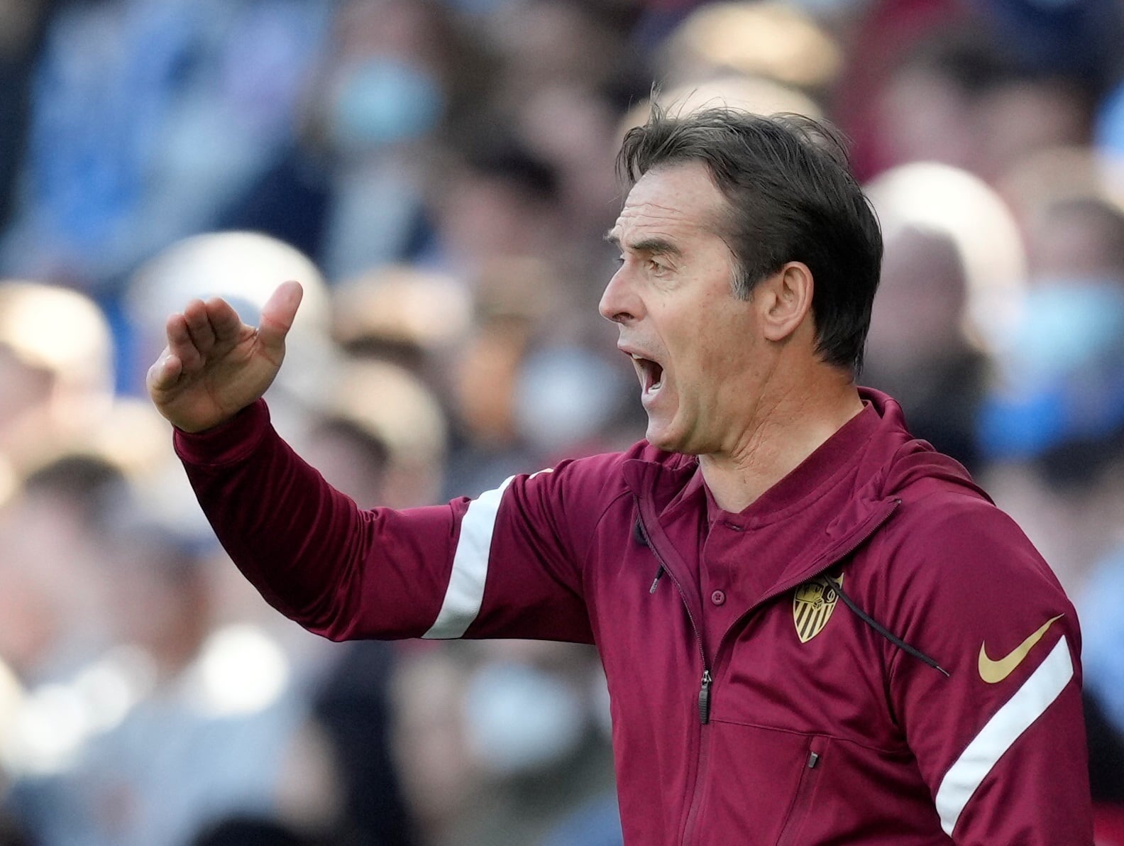 El entrenador del Sevilla, Julen Lopetegui, durante un partido de la presente temporada.