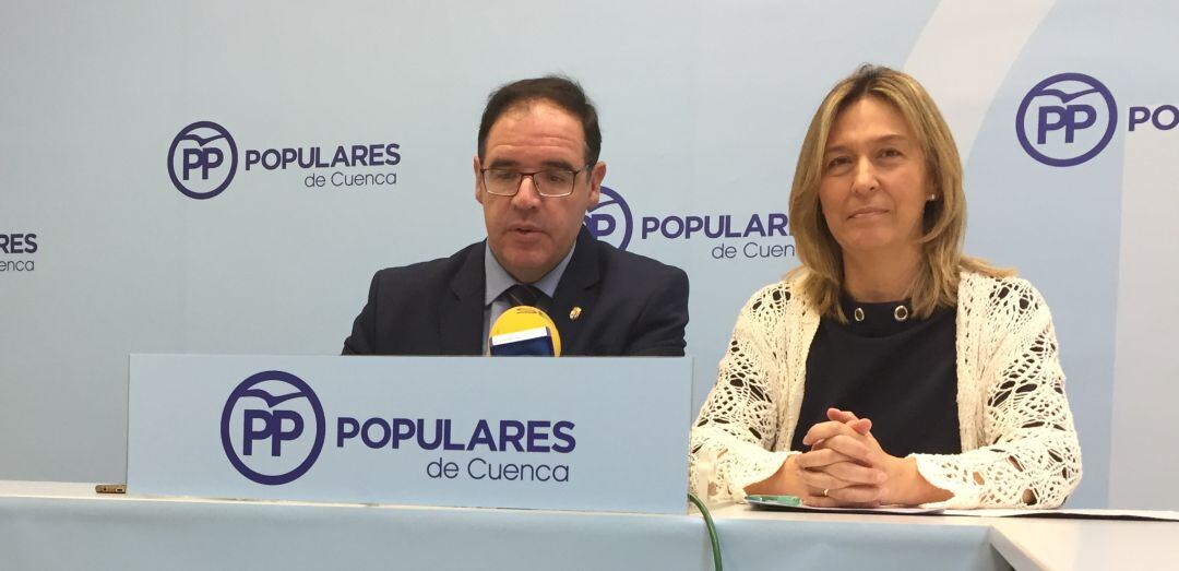 Benjamín Prieto, en una rueda de prensa este mes de noviembre, junto a Ana Guarinos