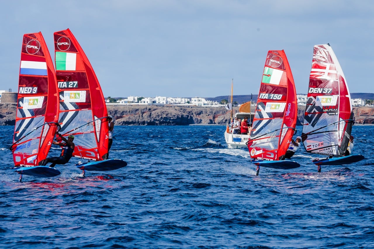 Participantes en los Lanzarote iQFOiL Games.