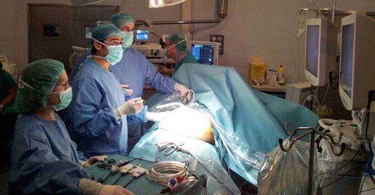 Imatge d&#039;una intervenció en un dels quiròfans de l&#039;hospital Arnau de Lleida.