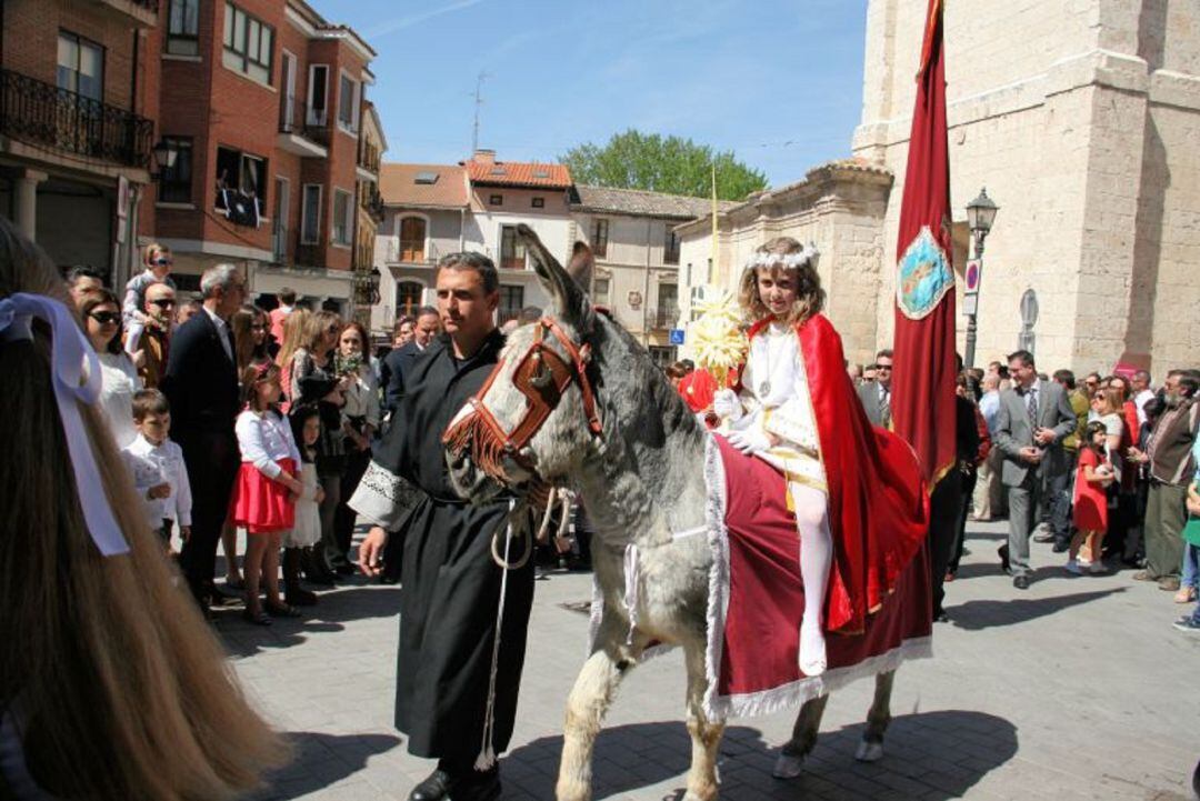 Imagen de la procesión del Domingo de Ramos en Peñafiel.