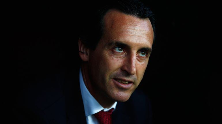 Emery, durante el partido frente a la Fiorentina