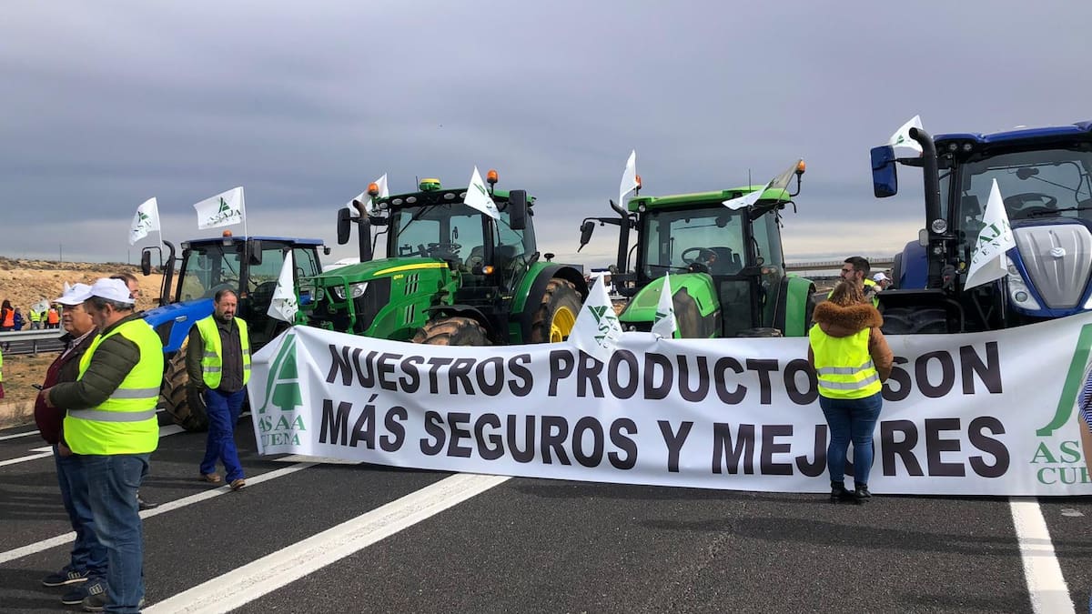 Villar de Cantos es el punto de las movilizaciones agrarias en la provincia de Cuenca
