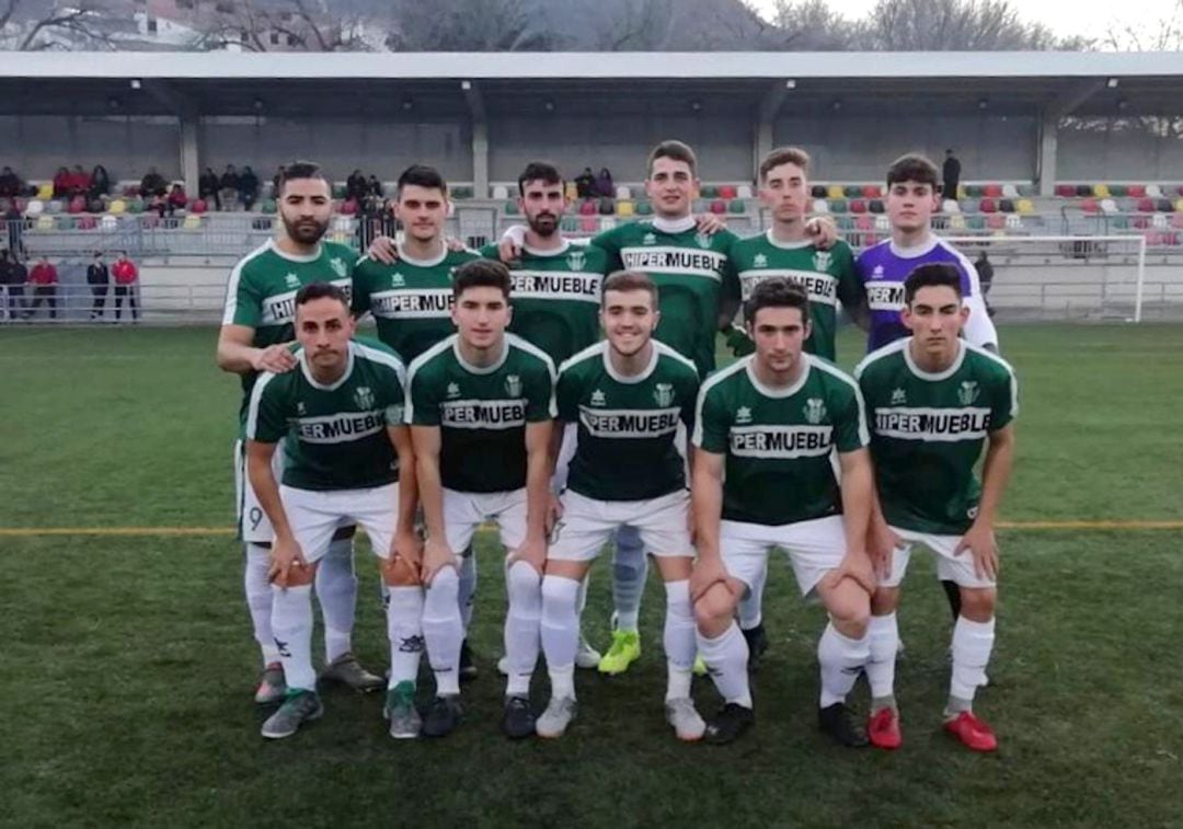 Once del Úbeda Viva durante el último partido contra el Quesada