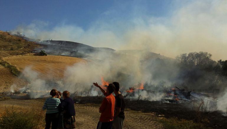 Zona afectada por el fuego