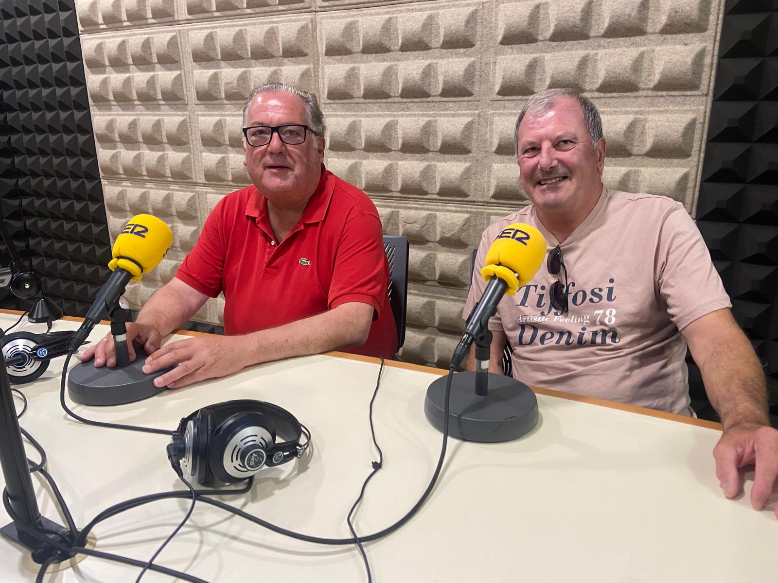 Pepe Godino y Antonio Romero (alcalde y concejal de cultura de Coripe)