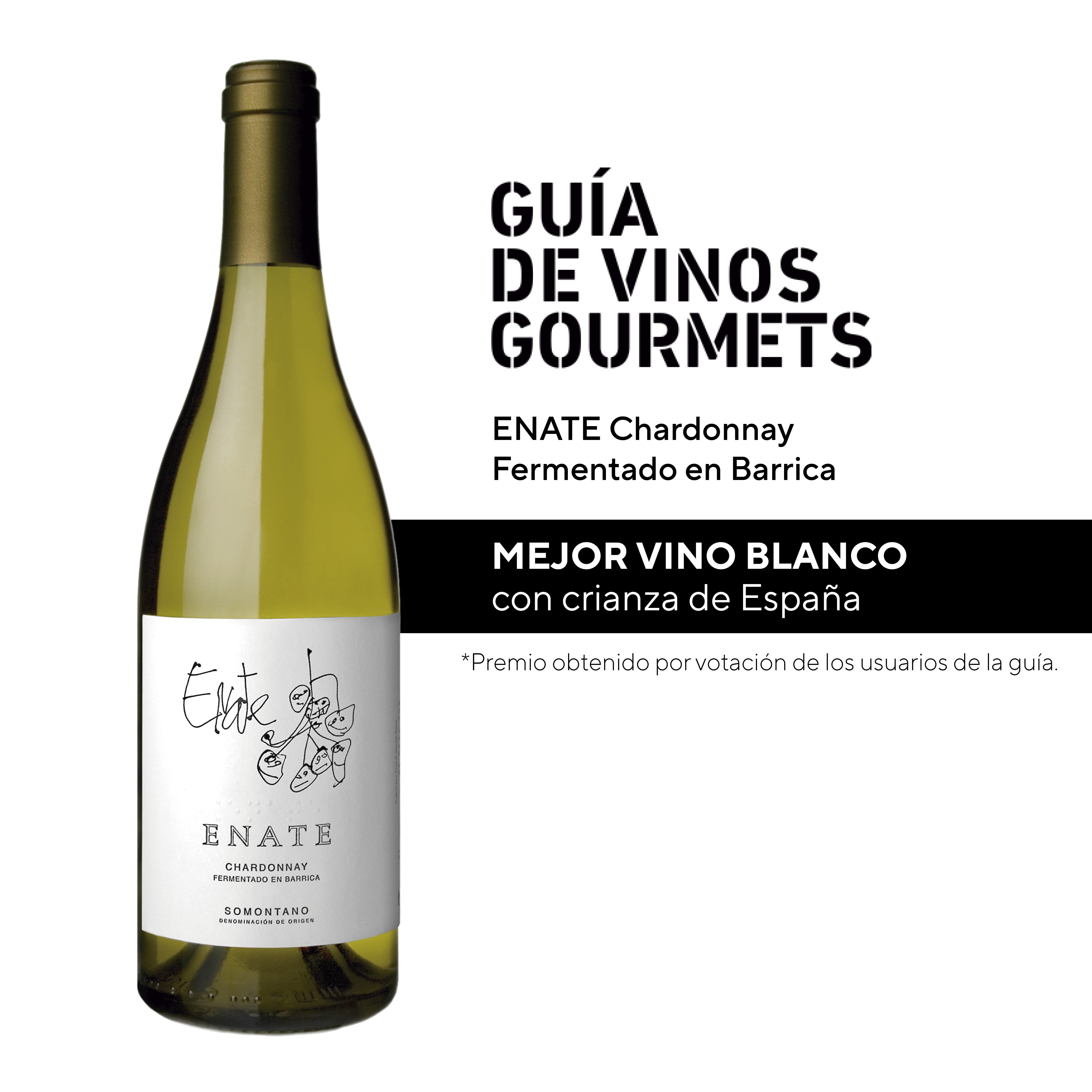 Enate Chardonnay Fermentado en Barrica, mejor vino blanco con crianza de España