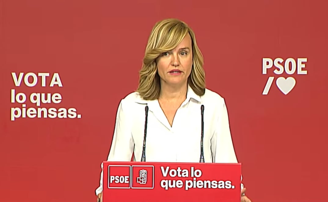 Pilar Alegría comparece tras conocerse los resultados electorales del 28M / PSOE