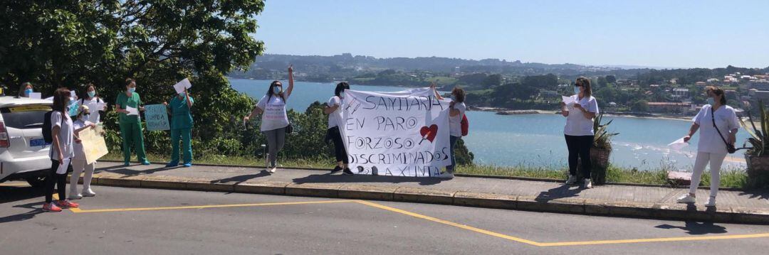 Protesta de la CIG por la contratación del SERGAS durante la crisis sanitaria del coronavirus