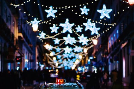 Luces navideñas de una ciudad