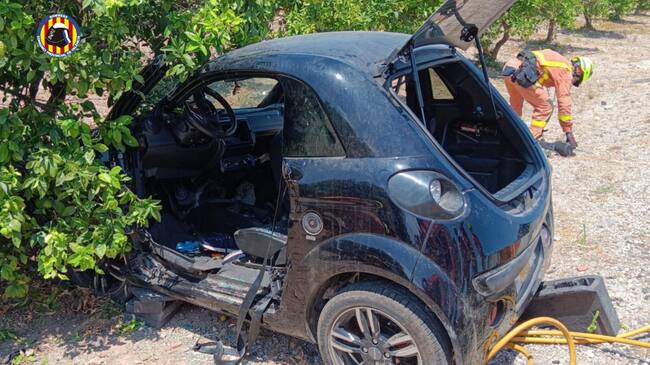 Accidente ayer en La Font d'en Carròs.