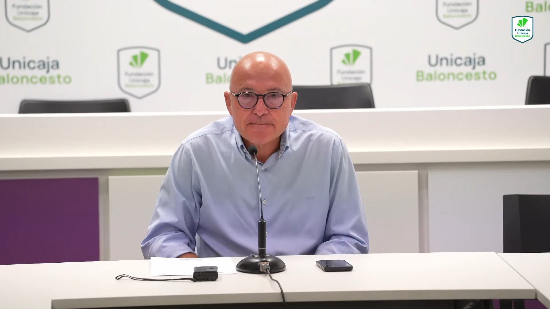 López Nieto, en la sala de prensa del Martín Carpena