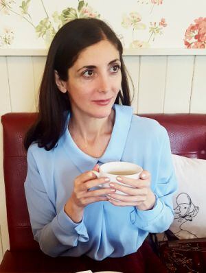 La escritora Espido Freire en un momento de su viaje a Irlanda.