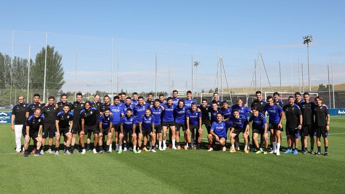 Osasuna en su primer entrenamiento de pretemporada en Tajonar.