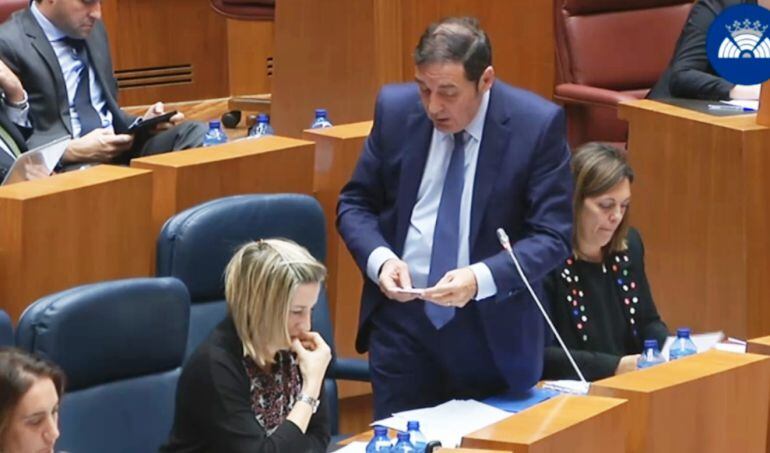 Un momento de la intervención de Sáez Aguado