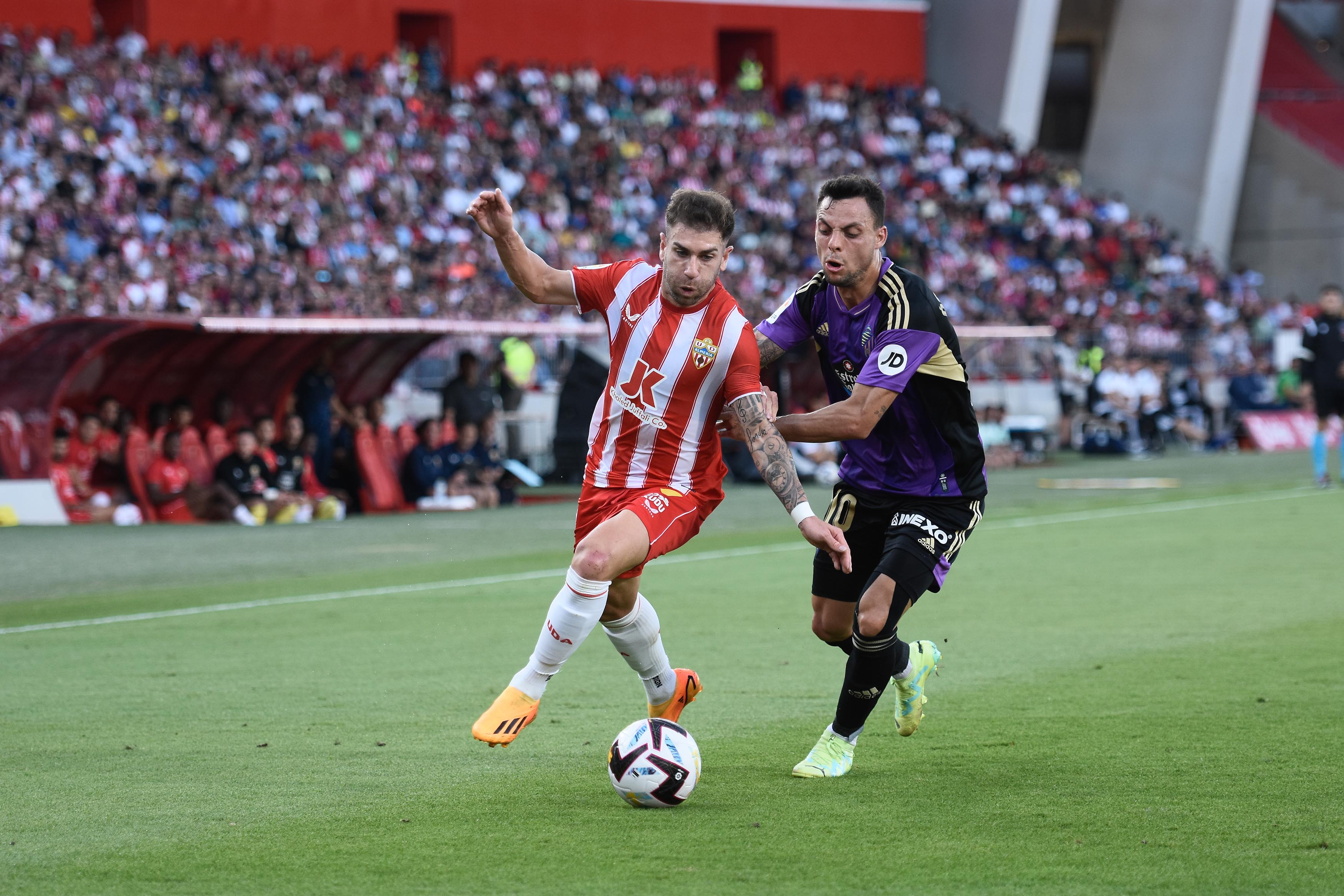 Adri Embarba en el choque del pasado domingo contra el Valladolid.